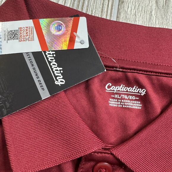 Arizona State Sun Devils Logo Performance Polo Men’s XL Maroon Captivating New - Picture 4 of 9